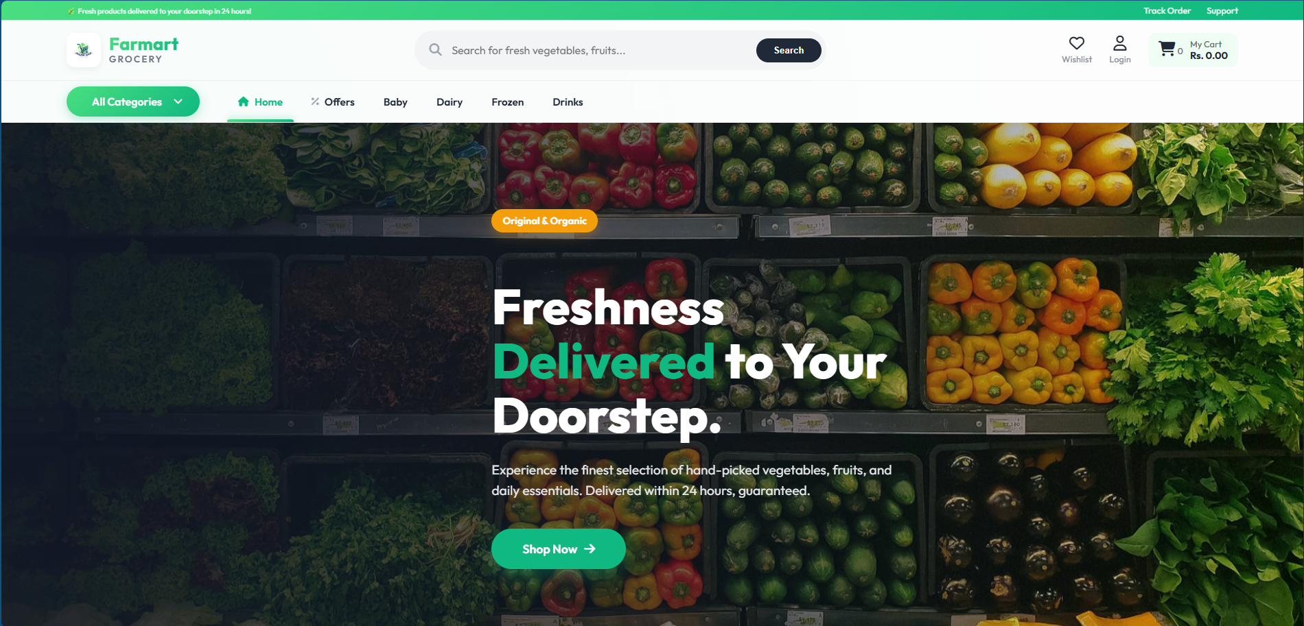 Grocery Dashboard Screenshot