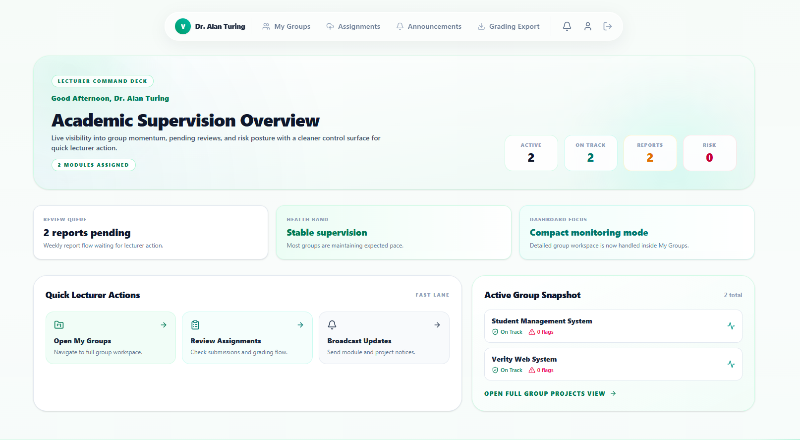 Verity Dashboard 2